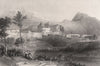 The Palazzo Reale, Palermo, Italy 1840 old antique vintage print picture