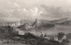 The Elysian Fields, from Cape Miseno, Italy 1840 old antique print picture