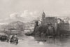 The Villa Doria, Genoa, Italy 1840 old antique vintage print picture