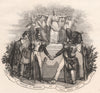 French and Polish. France and Poland. Friends for all time 1835 old print