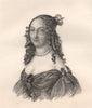 Marie-Louise Gonzaga, Queen of Poland. Poland 1835 old antique print picture