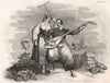 Ukrainian peasant costumes. Ukraine 1835 old antique vintage print picture
