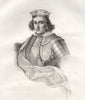 Wladyslaw III, the Varnénien King of Poland (1434-1444). Poland 1835 old print