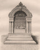 Tomb of Jean Albert in Cracow (Krakow). Poland 1835 old antique print picture