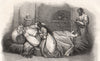Michal Glinski and his daughter. Lithuania 1835 old antique print picture