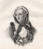 Marie Leszczynska, Queen of France. Poland 1835 old antique print picture