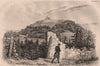 The ruins of Lanckorona Castle. Poland 1835 old antique vintage print picture