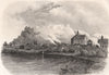 Halych castle, on the Dniester. Ukraine 1835 old antique vintage print picture
