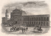 Bernardine Church in Warsaw. Poland 1835 old antique vintage print picture