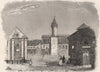 City Hall in Tarnow. Poland 1835 old antique vintage print picture