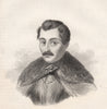 Stanislaw Zamoyski. Poland 1835 old antique vintage print picture