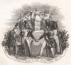 Francais et polonais de tous temps amis. Poland 1836 old antique print picture