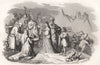 Mieszko I introducing Christianity into Poland. Poland 1836 old antique print