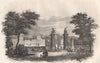 The Castle of Wilanow, near Warsaw. Poland 1836 old antique print picture