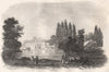 The royal villa of Lazienki. Poland 1836 old antique vintage print picture