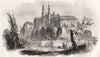 Monastery of Tyniec. Poland 1836 old antique vintage print picture