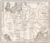 Map of Poland between the years 1058-1080 1836 old antique plan chart