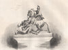 Equestrian statue of John Sobieski on Lazienki bridge, Warsaw. Poland 1836