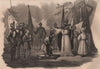 Coronation of Mendog (Mindaugas), King of Lithuania (1252). Lithuania 1836