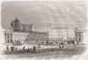 Palace of the King's lieutenants, Warsaw. Poland 1836 old antique print