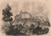Olesko Castle, birthplace of John Sobieski. Ukraine 1836 old antique print