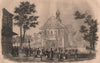 Kohawiny Church, in Galicia. Poland 1836 old antique vintage print picture