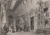 The Picture Gallery, Buckingham Palace. LONDON INTERIORS 1841 old print