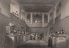 Chapel Royal; St. James's Palace. LONDON INTERIORS 1841 old antique print