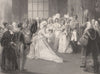 Drawing room of Queen Victoria - ceremony of presentation. LONDON INTERIORS 1841