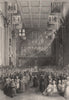 The Guildhall. Installation of the Lord Mayor. LONDON INTERIORS 1841 old print