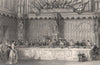 Lord Mayor's table, Guildhall. Grand banquet. LONDON INTERIORS 1841 old print