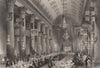 Egyptian hall, Mansion House, The Wilson banquet. LONDON INTERIORS 1841 print
