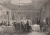 Barber Surgeon's Hall. The company admitting a new member. LONDON INTERIORS 1841