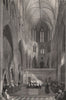 Westminster Abbey. Consecration of the colonial bishops. LONDON INTERIORS 1841