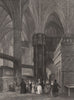Westminster Abbey; Edward the Confessor's Chapel. Coronation chair. LONDON 1841