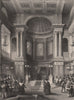 The great Jewish Synagogue. Feast of Tabernacles. LONDON INTERIORS 1841 print