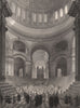 St. Paul's Cathedral. Charity Schools of London children meeting. LONDON 1841