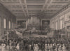 Exeter Hall. The great anti-slavery meeting, 1841. LONDON INTERIORS 1841 print