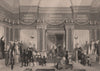 Madame Tussaud's exhibition. Bazaar, Baker Street. LONDON INTERIORS 1841 print