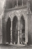 Porch of the cathedral at Ulm, Baden-Württemberg. Danube Donau. BARTLETT 1840