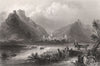 Riedenburg & Falkenhof Schloss Rosenburg, Altmühltal, Bavaria. Danube Donau 1840