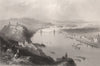 Budapest. Buda & Pesth from the Gellért-hegy hill. Hungary. Danube Donau 1840