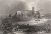 Burgruine Spielberg, Langenstein, Upper Austria. Danube Donau. BARTLETT 1840