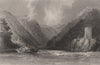 The Wirbel & Kaustein, Sankt Nikola an der Donau, Austria. Danube. BARTLETT 1840