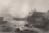 Stift Melk. Melk Abbey, Austria. Danube Donau. BARTLETT 1840 old antique print