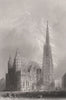 Stephansdom. St Stephen's cathedral, Vienna, Austria. Wien. BARTLETT 1840