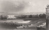 Vienna from the Gloriette, Schönbrunn, Austria. Wien Danube Donau. BARTLETT 1840