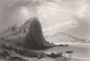 Devin Castle, Bratislava, Slovakia. Danube Donau. BARTLETT 1840 old print