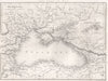 The Black Sea. Ukraine Turkey Crimea georgia Bulgaria Romania. HUGHES 1840 map