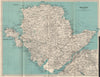 ANGLESEY. Menai Strait Holyhead Bangor Beaumaris Caernarvon. WARD LOCK 1950 map